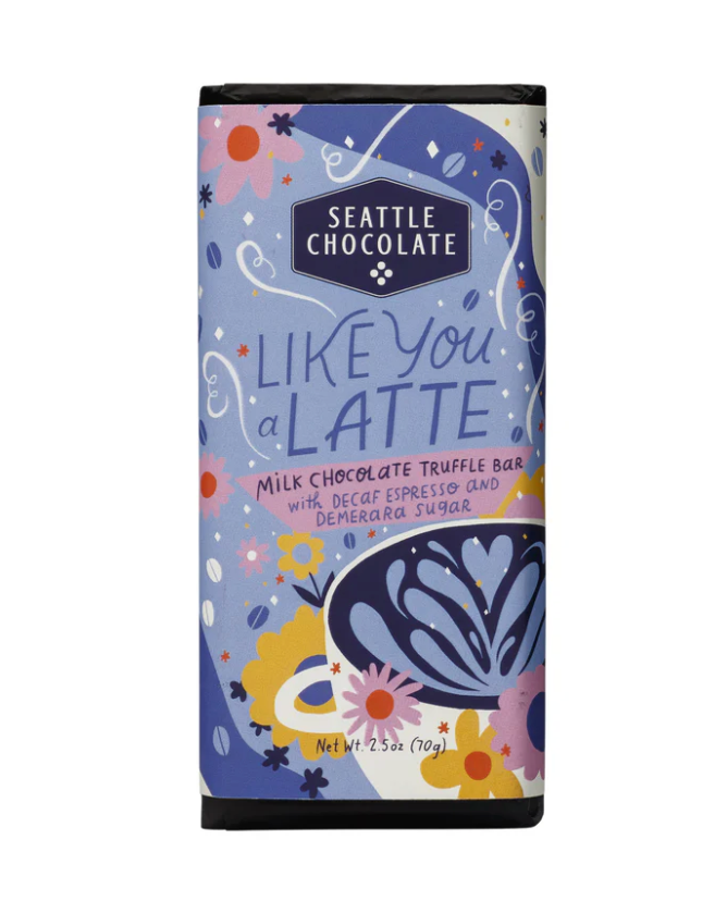 Seattle Chocolate-  Like You A Latte Milk Chocolate Truffle Bar