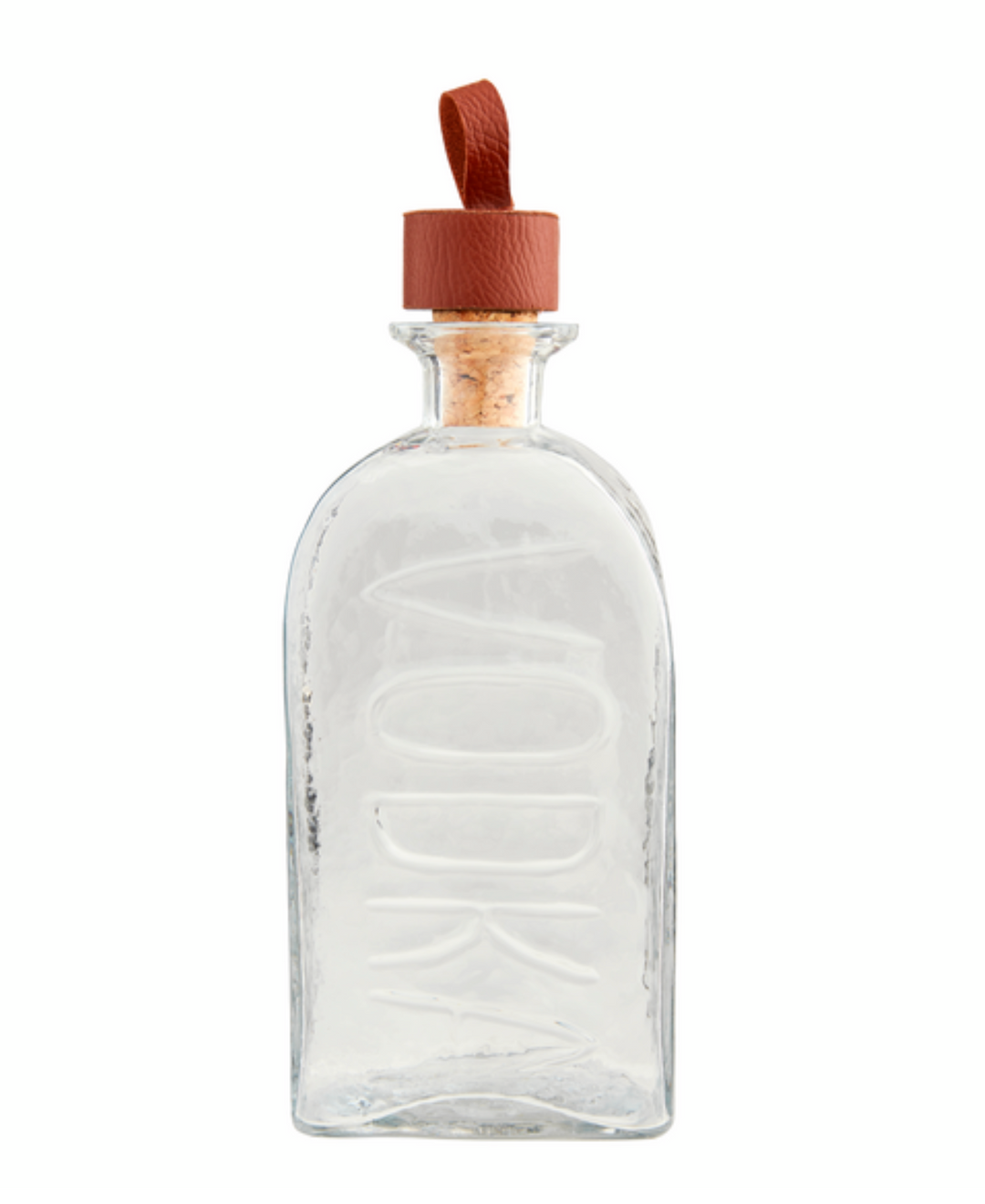 Embossed Glass & Leather Decanter