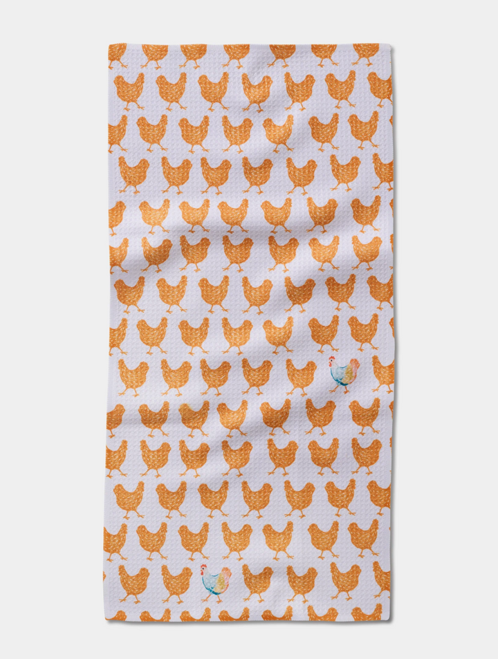 Geometry Tea Towel- Fun Spring Chicks