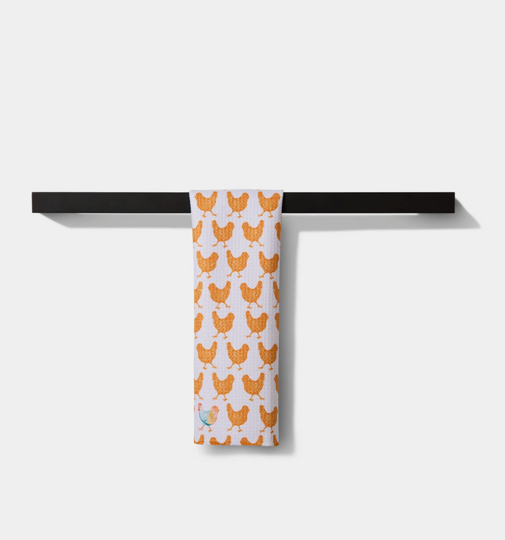 Geometry Tea Towel- Fun Spring Chicks