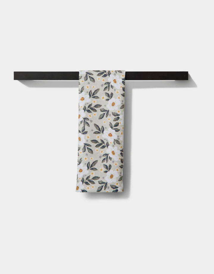 Geometry Tea Towel- Painted Spring Flowers