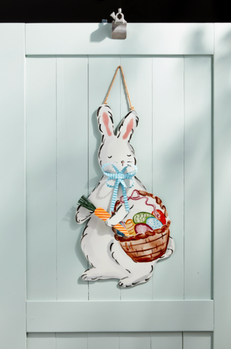 Tin Bunny Door Hanger