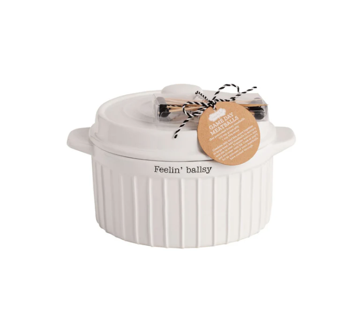Meatball Dish and Toothpick Set
