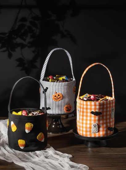 Candy Beaded Halloween Bucket Tote