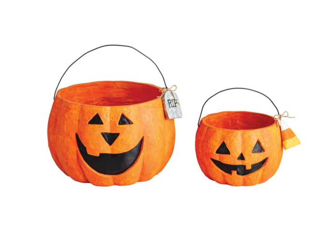Jack-O-Lantern Buckets: Two Sizes
