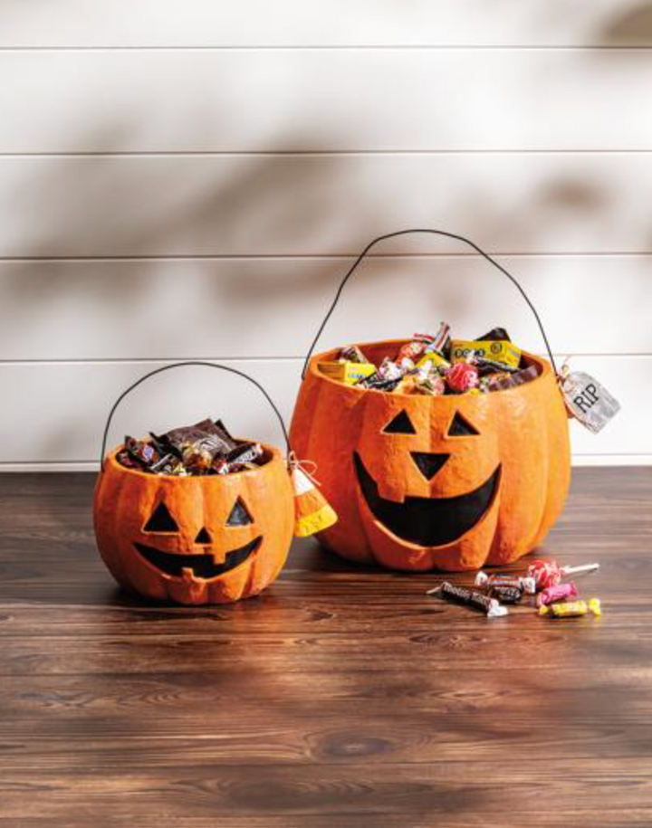 Jack-O-Lantern Buckets: Two Sizes