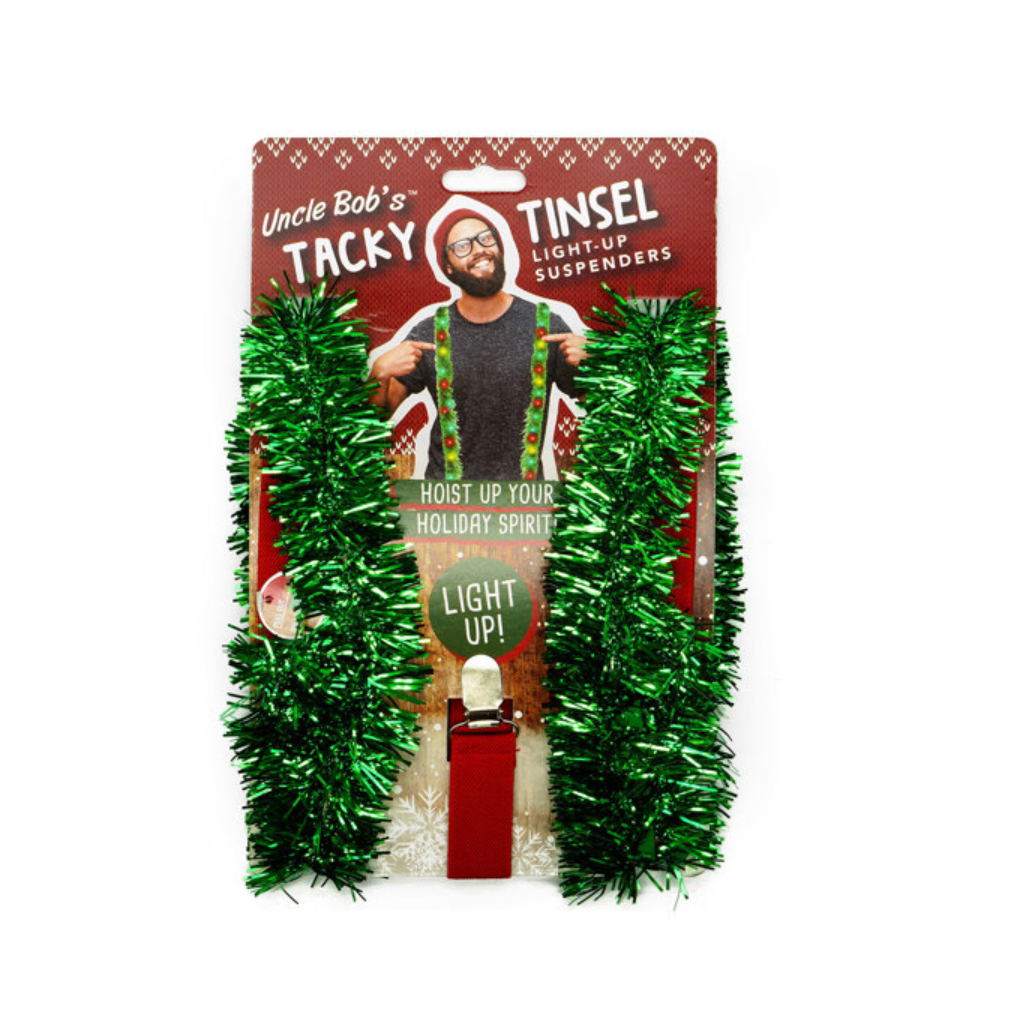 Uncle Bob’s Tacky Tinsel Light-Up Suspenders