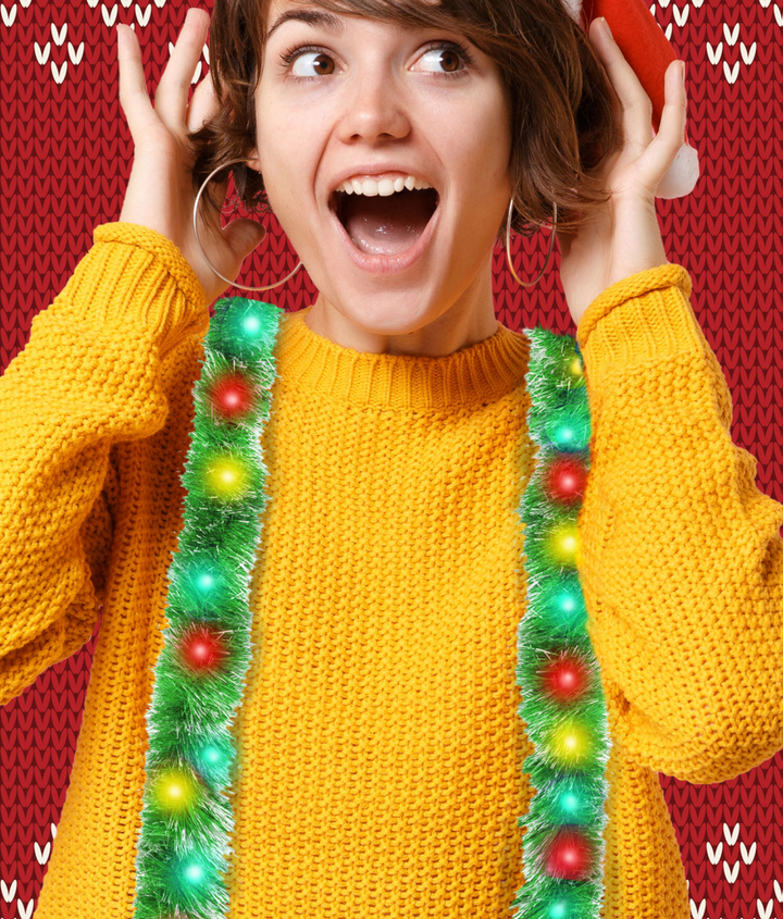Uncle Bob’s Tacky Tinsel Light-Up Suspenders