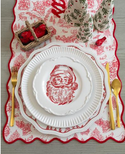 Christmas Toile Table Runner