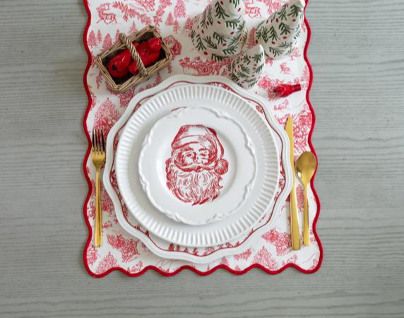 Christmas Toile Table Runner