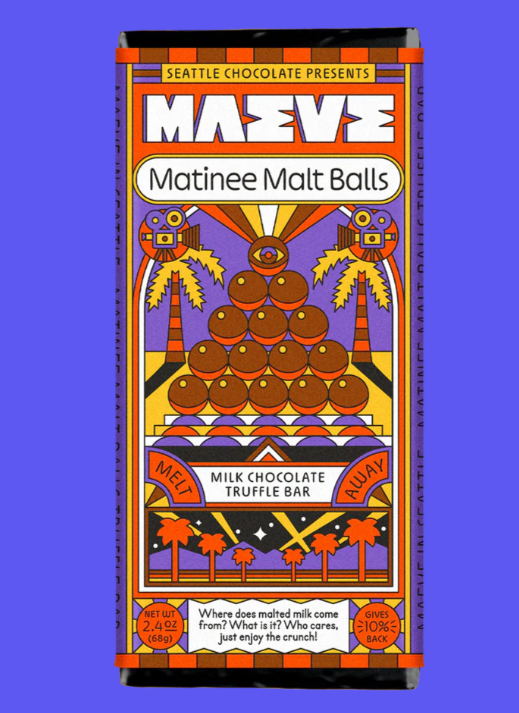 Maeve Milk Chocolate Truffle Bar: Malt Balls
