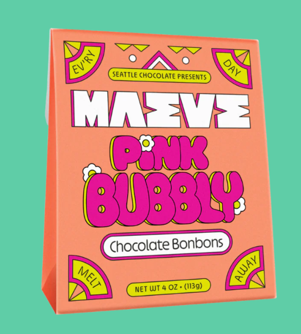 Maeve Chocolate Bonbons: Pink Bubbly