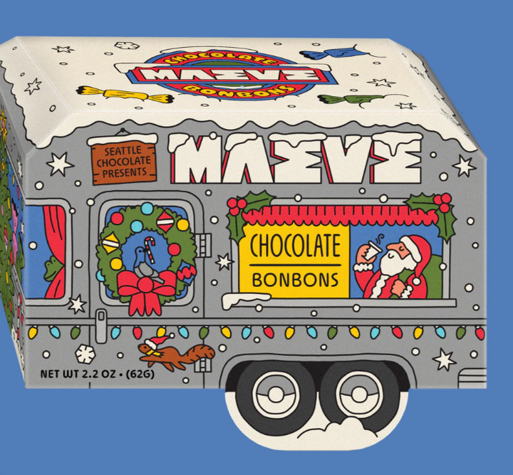 Maeve Chocolate Bonbons: Santa's Camper Box