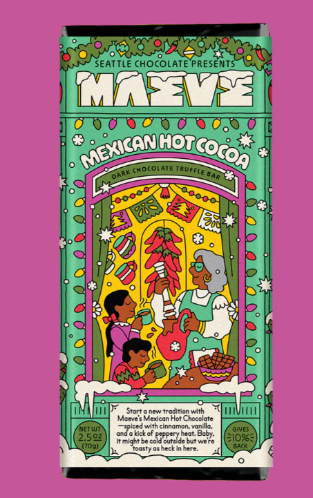 Maeve Dark Chocolate Truffle Bar: Mexican Hot Cocoa