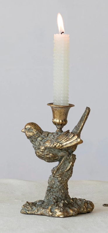 Gold Vintage Inspired Taper Candle Holder