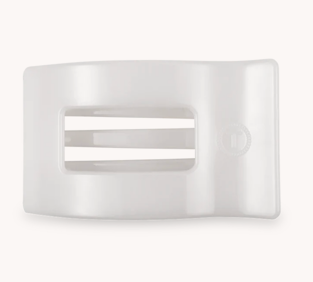 Coconut White Small Flat Clip - Pine & Moss