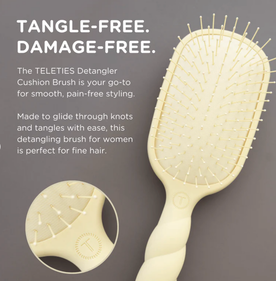 Detangler Hair Brush for Fine Hair – Tan - Pine & Moss