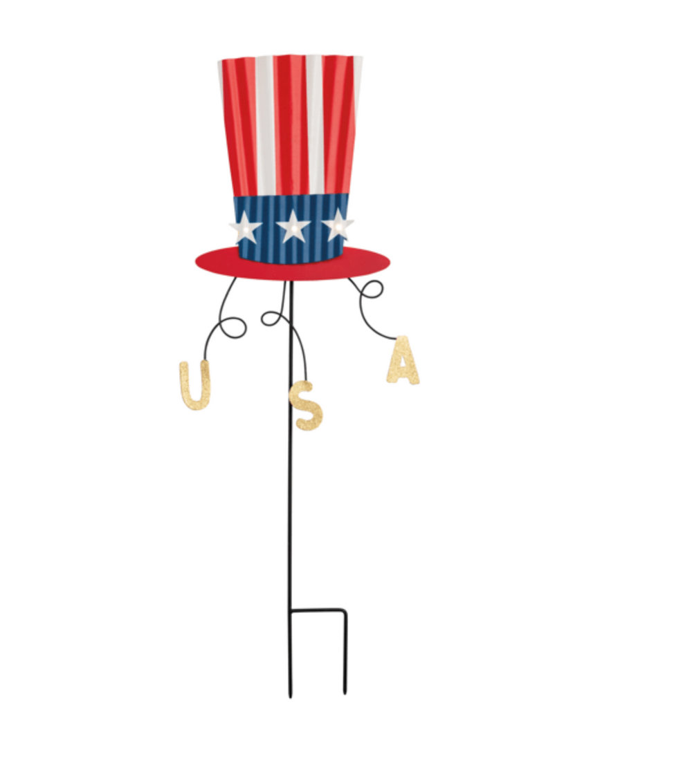 Americana Yard Stake - Pine & Moss