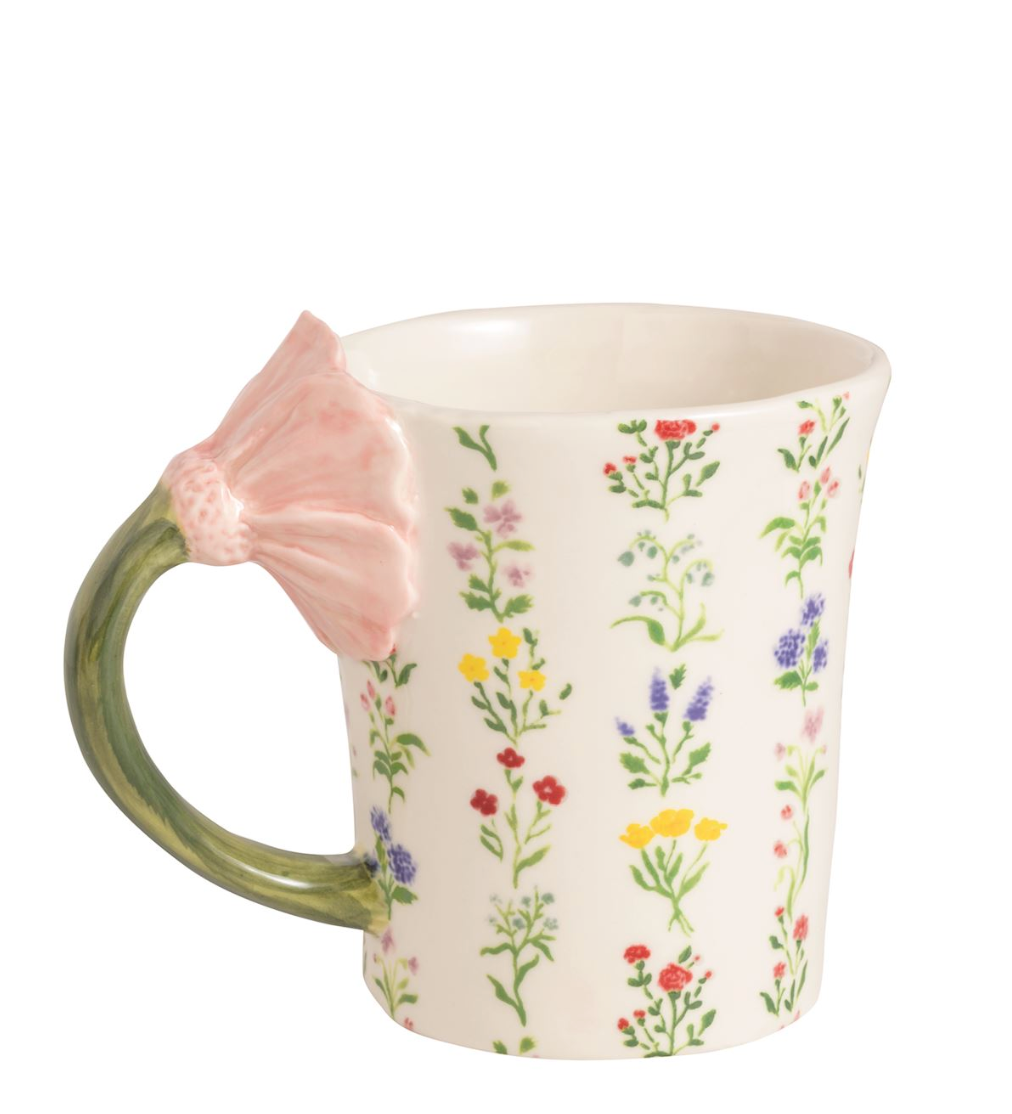 Floral Handle Mugs- 4 Styles to Choose From - Pine & Moss
