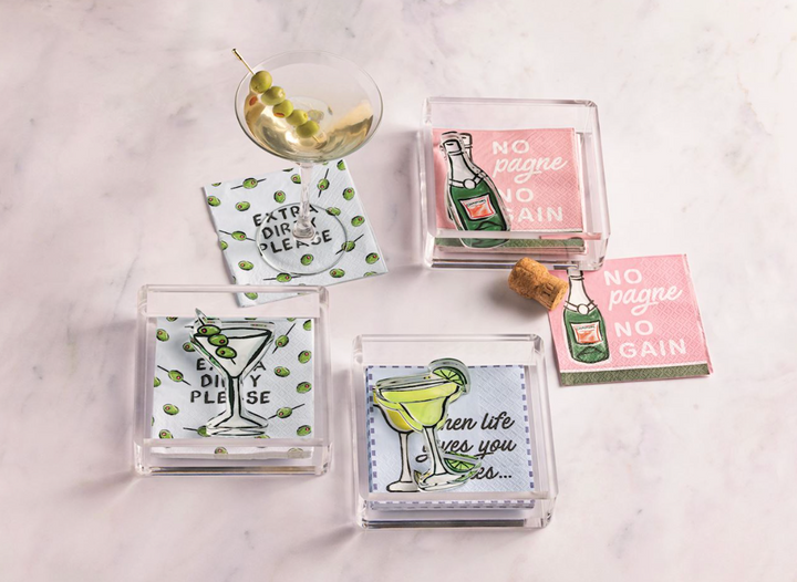 Acrylic Napkin Weight Set - Pine & Moss