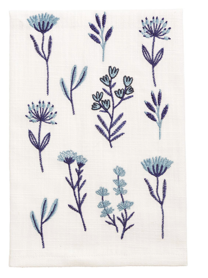 Floral Embroidered Hand Towel- 4 Styles to Choose From - Pine & Moss