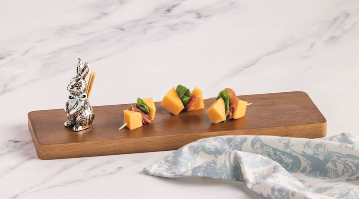 Metal Bunny Toothpick Board Set - Pine & Moss