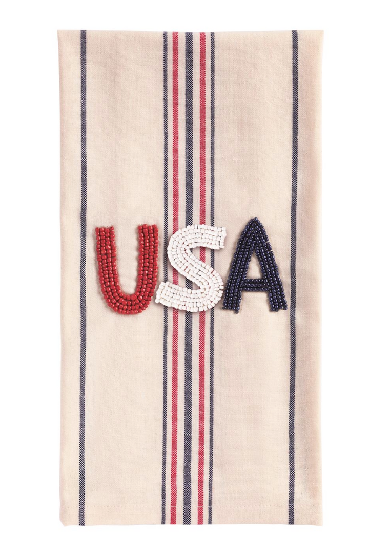 Beaded Americana Towels- 3 Styles to Choose From - Pine & Moss