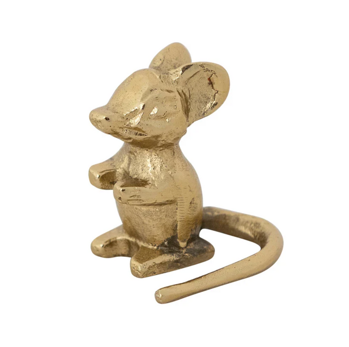 Cast Aluminum Mouse - Pine & Moss