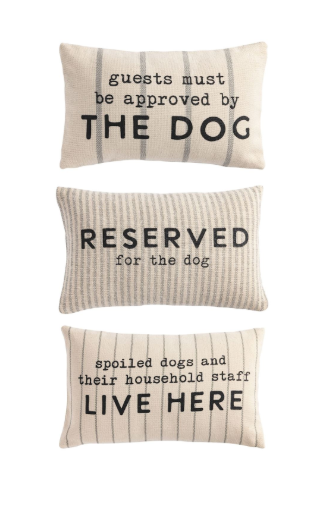 Pet Striped Pillows- Three Styles - Pine &amp; Moss
