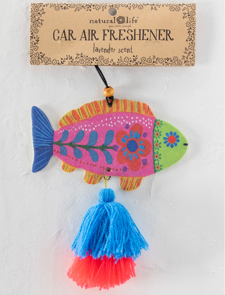 Car Air Freshener: Pink Fish - Pine &amp; Moss