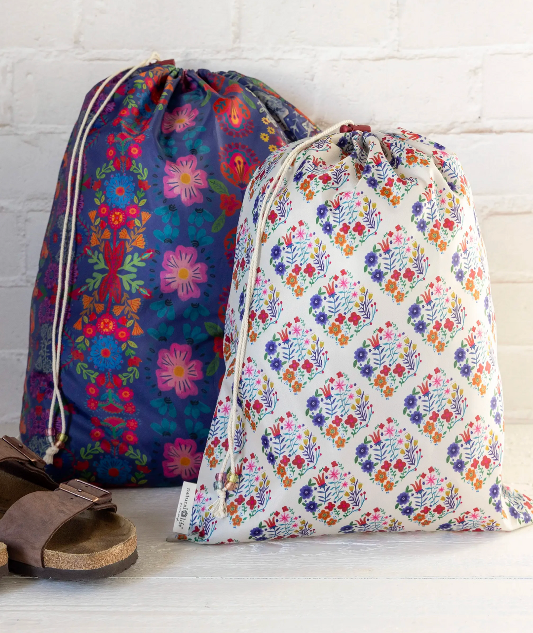 Travel Laundry Bags: Set of Two - Pine &amp; Moss