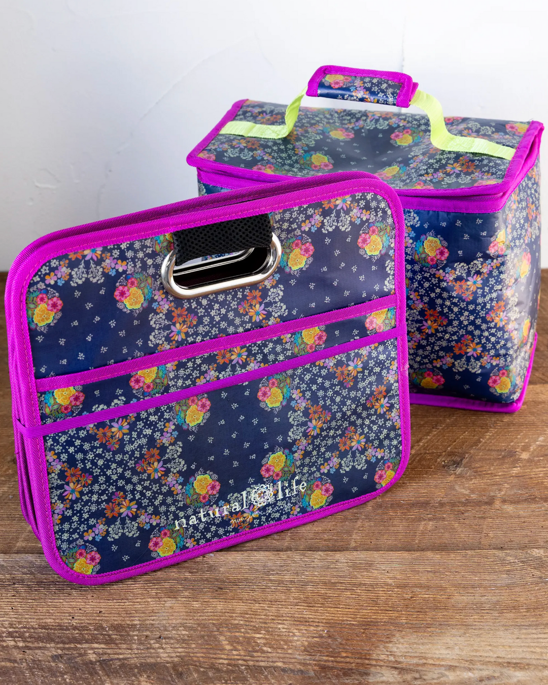 Car Trunk Organizer: Tropic Bandana Navy - Pine &amp; Moss