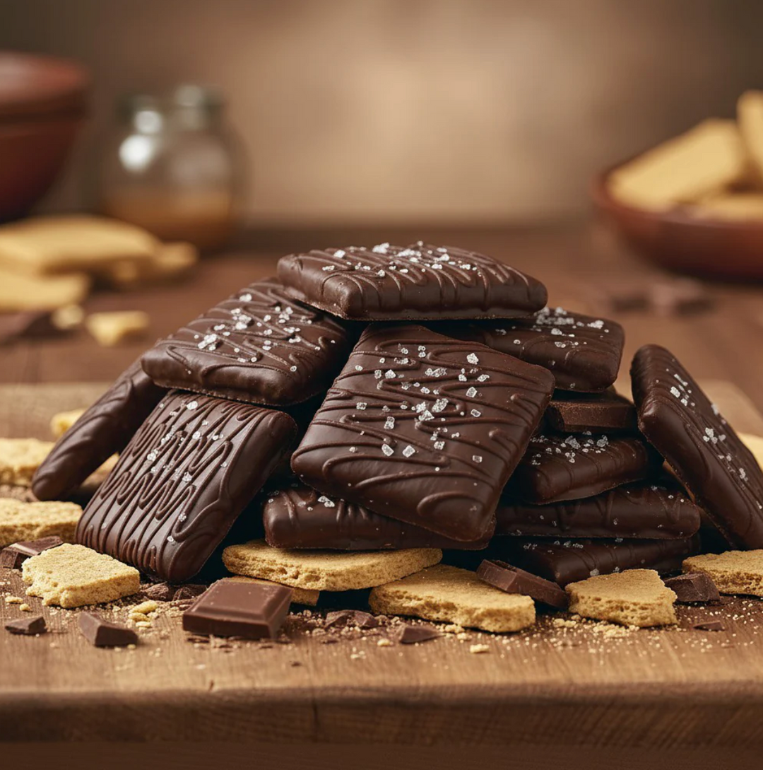 Puyallup Chocolate Covered Grahams: Sea Salt Dark Chocolate - Pine & Moss
