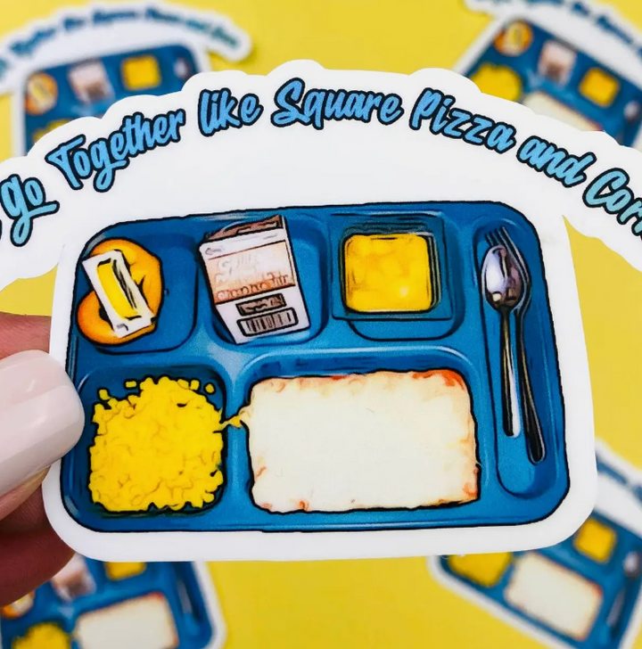 Eighties Kids School Lunch Cafeteria Sticker