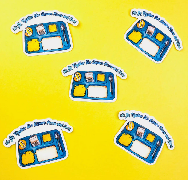 Eighties Kids School Lunch Cafeteria Sticker
