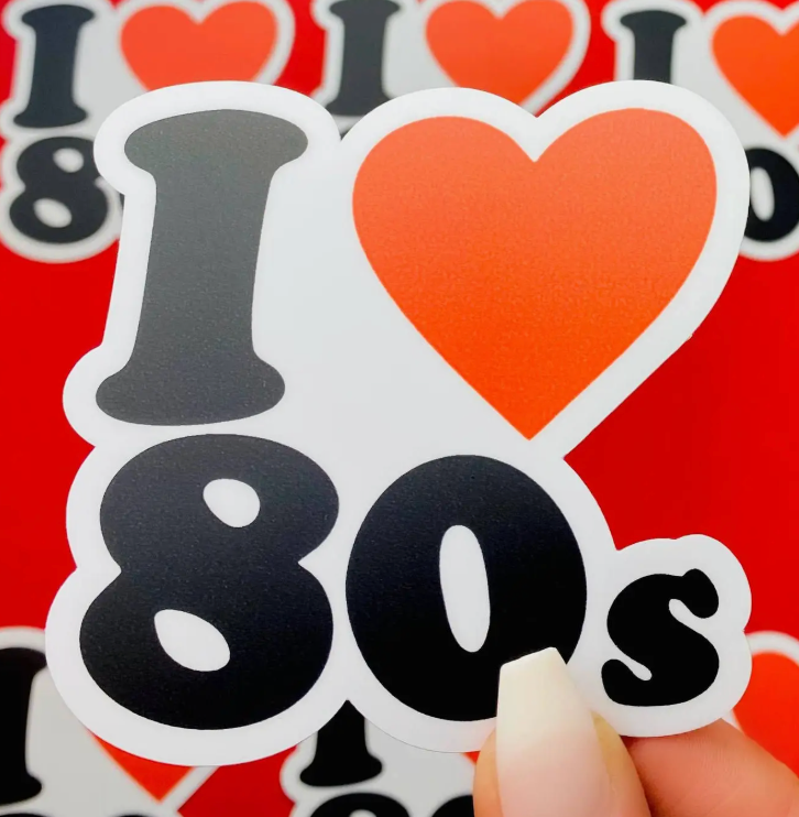 I Love the Eighties Retro Sticker