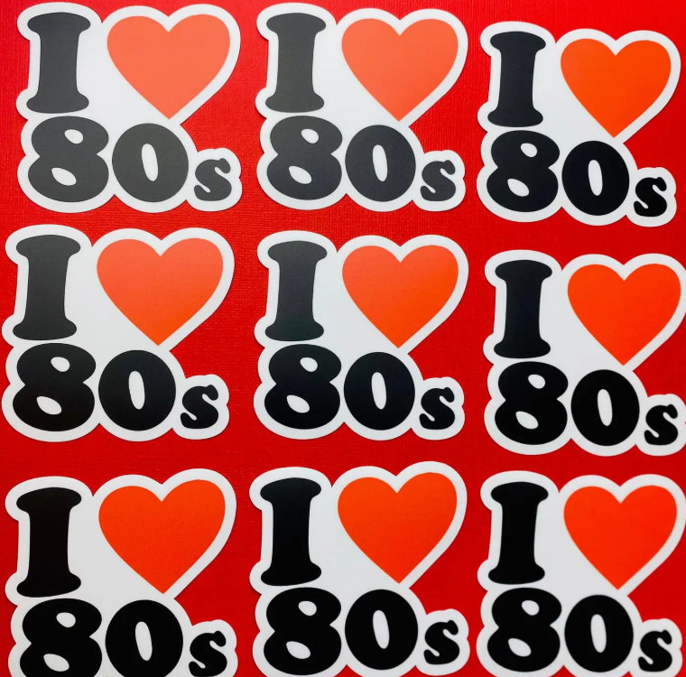 I Love the Eighties Retro Sticker