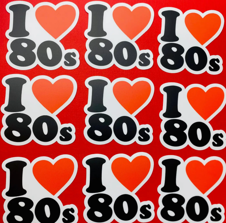 I Love the Eighties Retro Sticker