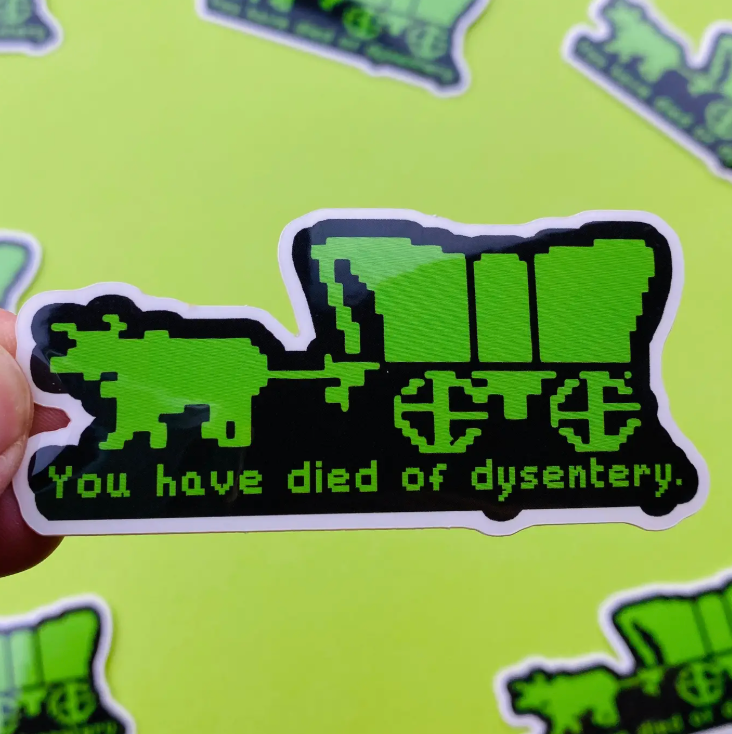 Oregon Trail Retro Gaming Sticker