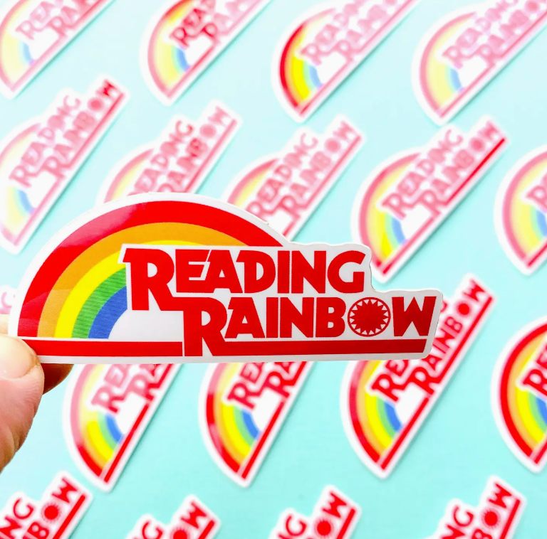 Reading Rainbow Sticker Eighties Vintage Logo Sticker