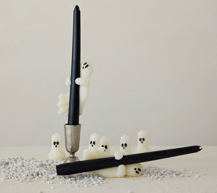 Unscented Ghost Taper Candles- Set of Two