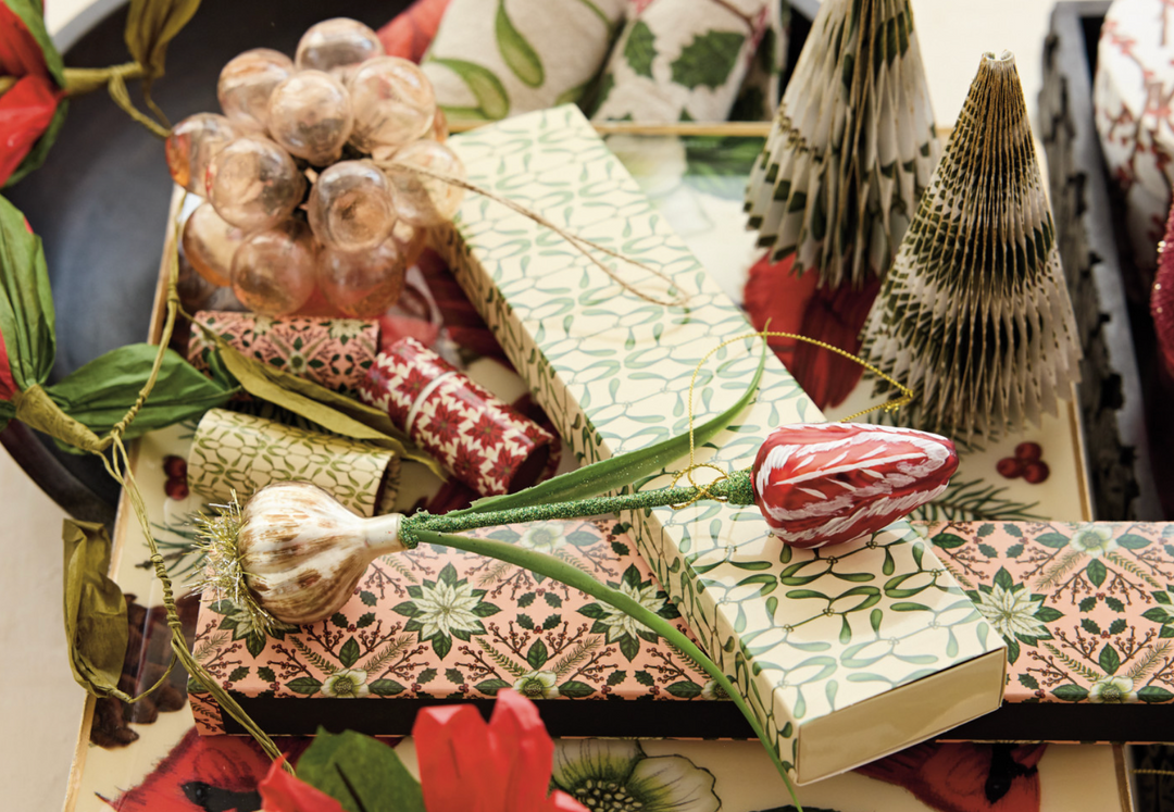 Safety Fireplace Matches in Matchbox with Seasonal Botanical Pattern, 3 Styles