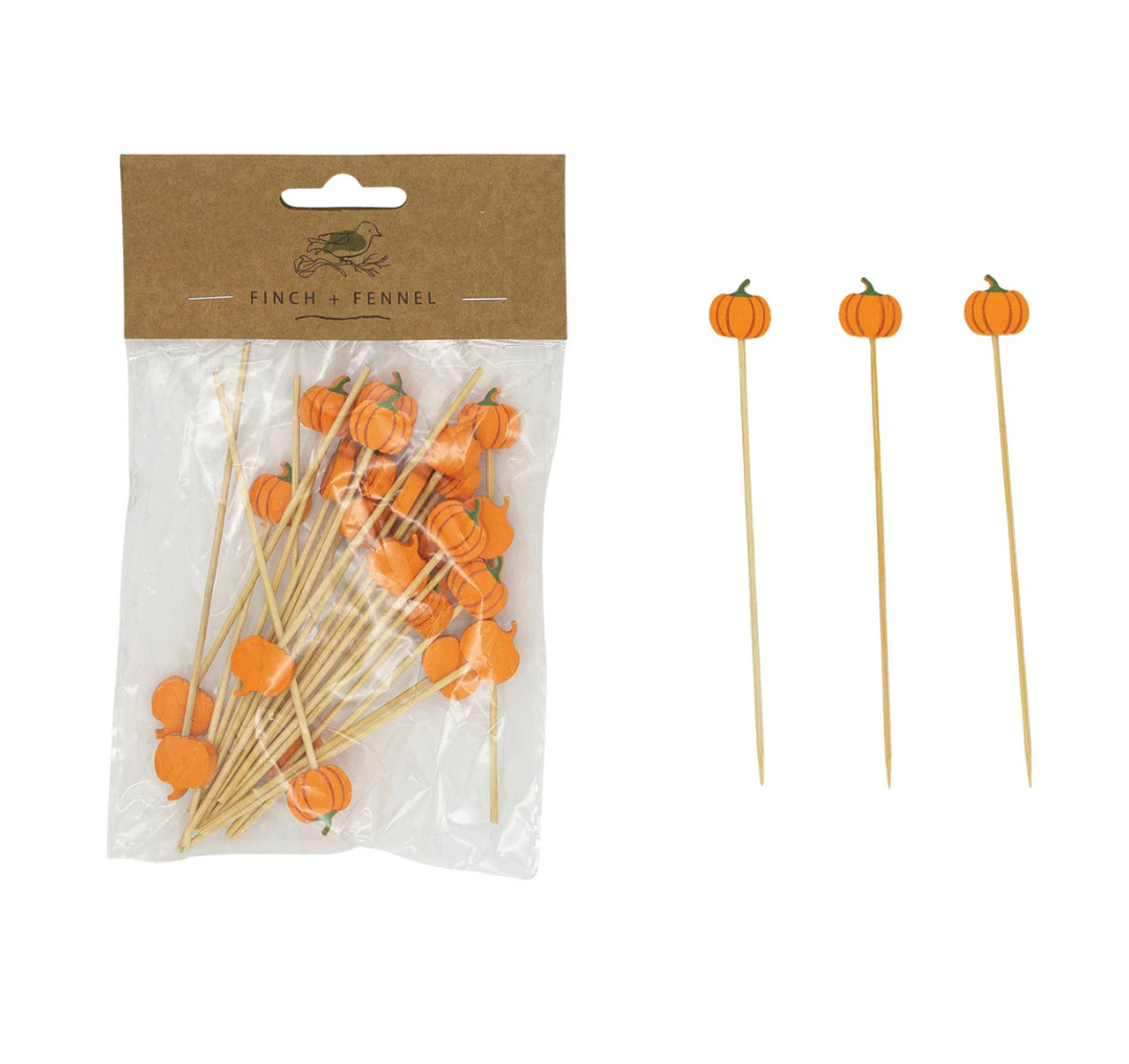 Finch + Fennel Bamboo Pumpkin Skewers