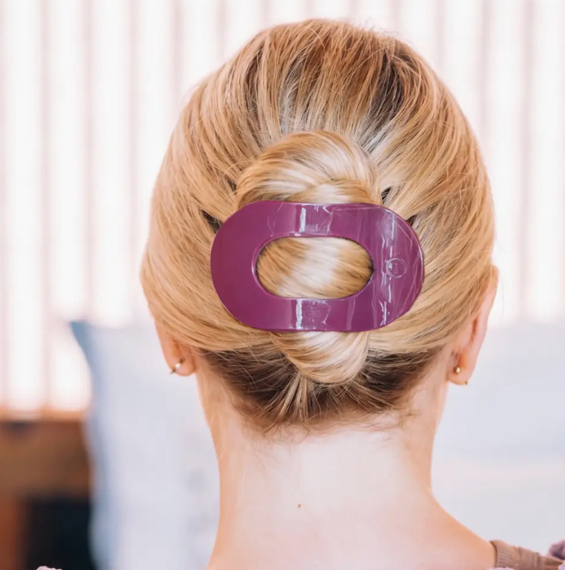 Mulberry | Large | Flat Round Hair Clip