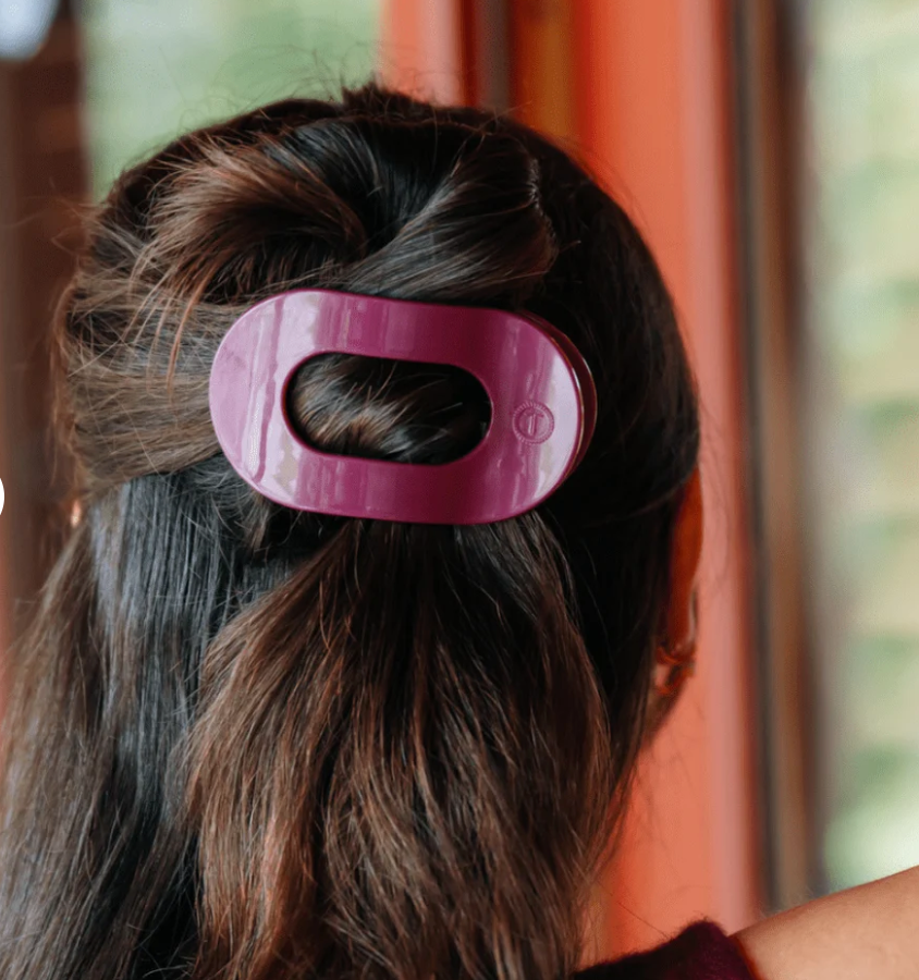 Mulberry Medium Flat Round Hair Clip
