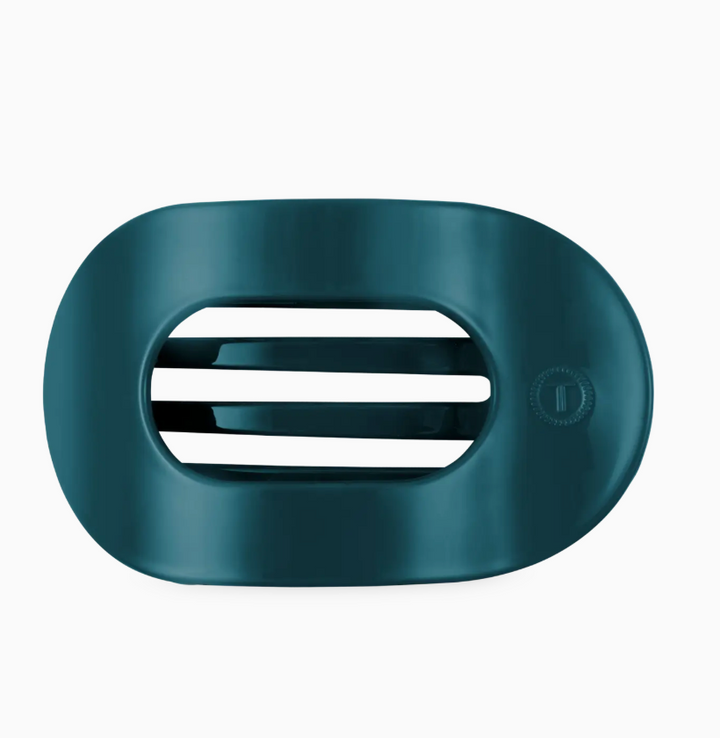 Teal with It | Large| Flat Round Hair Clip