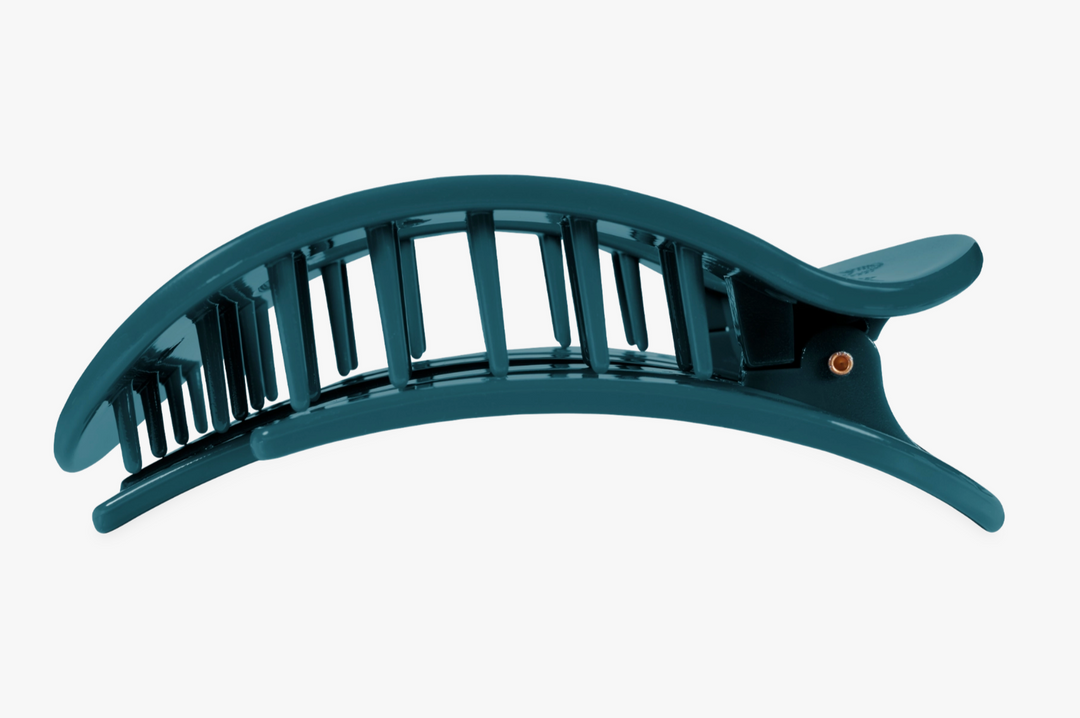 Teal with It | Large| Flat Round Hair Clip