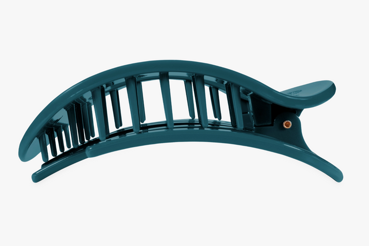 Teal with It | Large| Flat Round Hair Clip