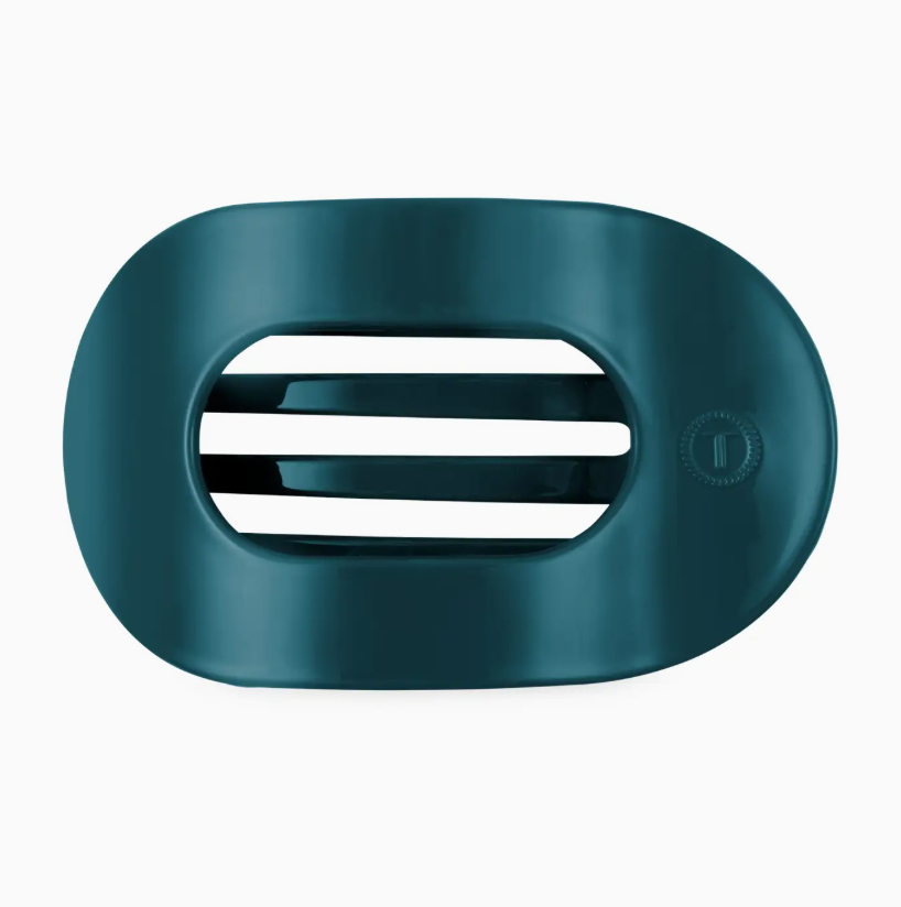 Teal with It | Medium | Flat Round Hair Clip