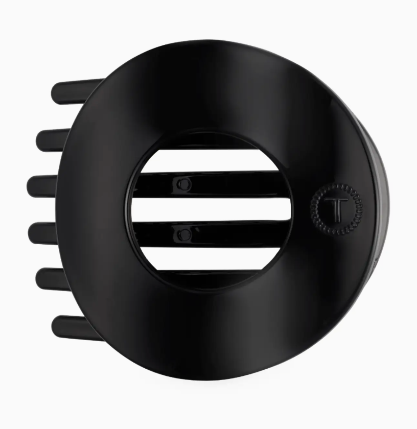 Jet Black | Medium | Flat Circle Hair Clip